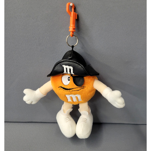 M&M's Orange Pirate Plush Keychain 9" Galerie Mars 2003 Stuffed Toy Collectible - Picture 5 of 16